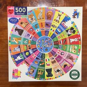 EEBOO Dogs of the World - 500-Piece ROUND Puzzle